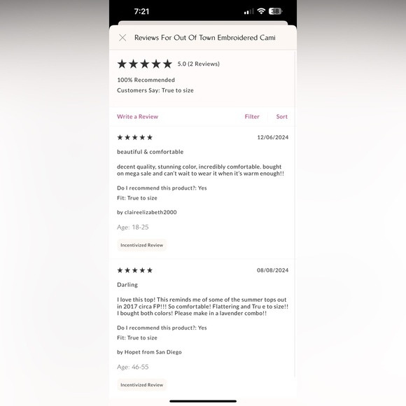 NWT Free People Out of Town Embroidered Cami - Picture 6 of 6